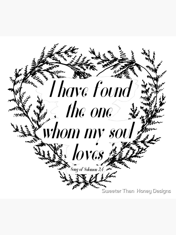 Póster «Versión Line Art de He encontrado al que ama mi alma» de honey