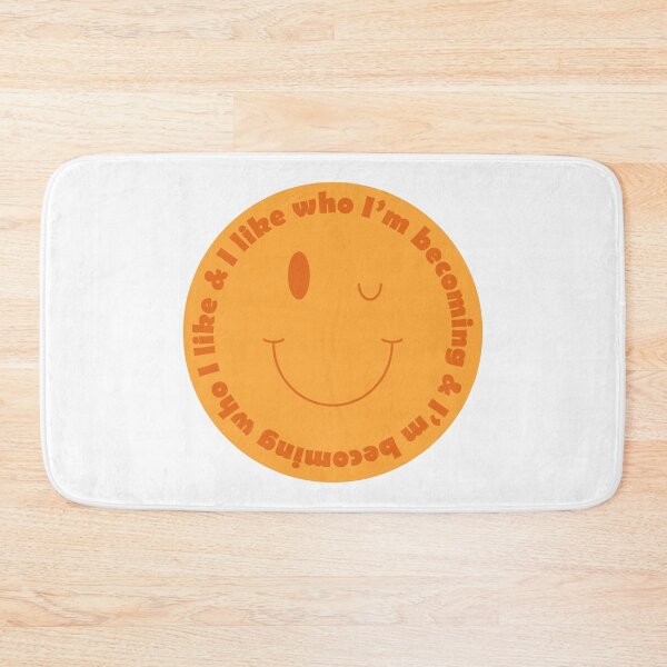 Item preview, "I like who I'm becoming and I'm becoming who I like" orange wink designed and sold by triplewatersign.