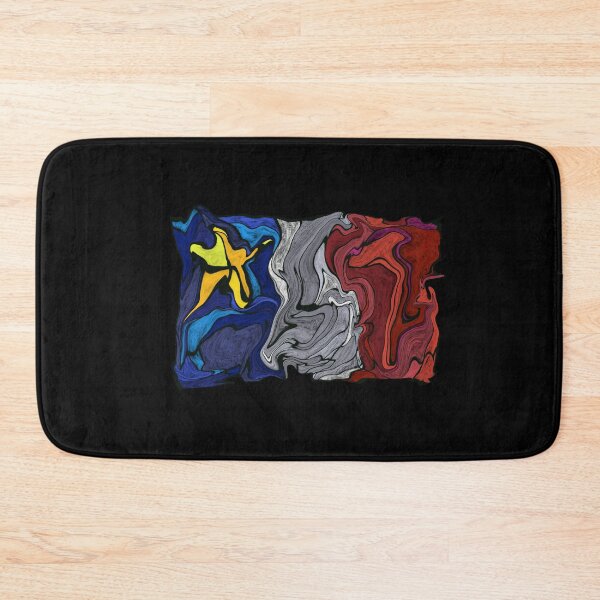 Item preview, Acadian Flag pastel liquid mosaic - Drapeau acadien mosaïque liquide pastel vitrail designed and sold by ColoursOfFrance.