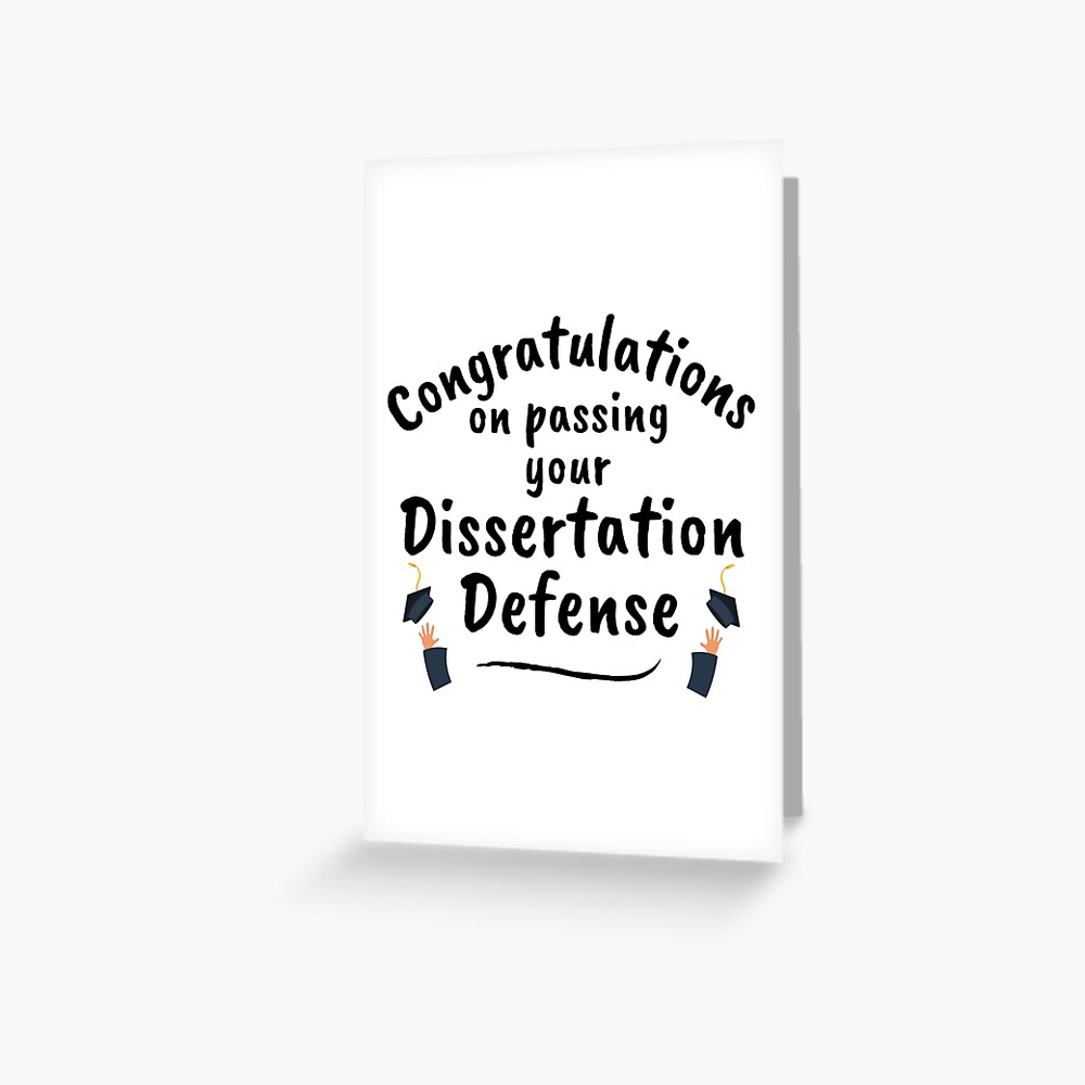 Carte de vœux « Félicitations pour avoir réussi votre soutenance de thèse Graduation