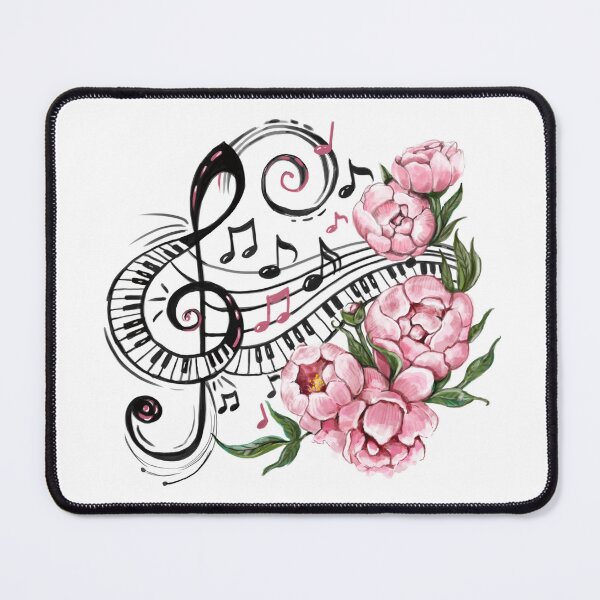 Item preview, Piano Keys with Floral designed and sold by Kim Leex.