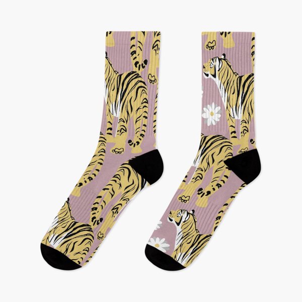 Item preview, Yellow Tiger pattern with Pink background designed and sold by belettelepink.