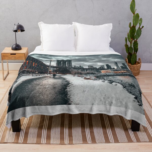 Item preview, New York City Brooklyn Bridge and Manhattan skyline after winter snowstorm designed and sold by nycruss1.