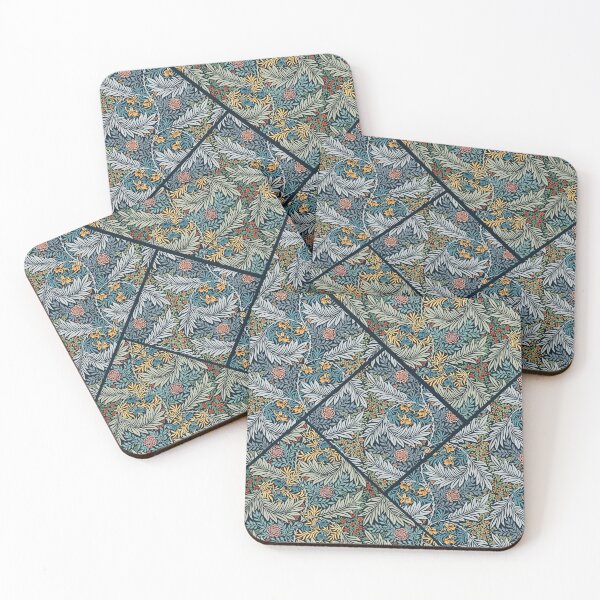 Item preview, Ornaments Floral Quilted Pattern with Navy Background  designed and sold by NawalMagdy.