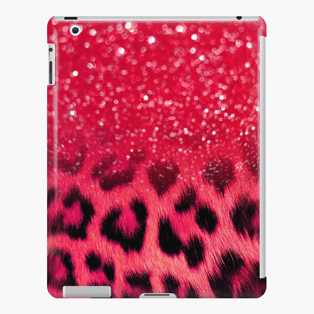 Pink Black Leopard Print Faux Glitter iPad Case & Skin for Sale by  wildredhead