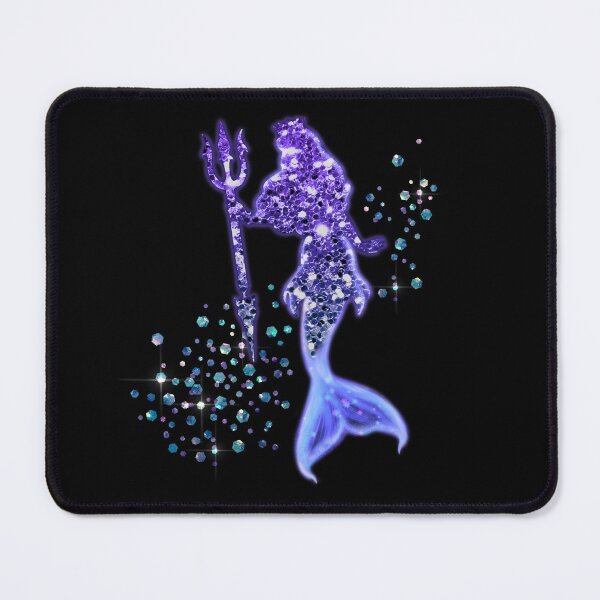 Item preview, Gorgeous Glitter Mermaid with Triton and Purple Glow  designed and sold by BadassBazaar.