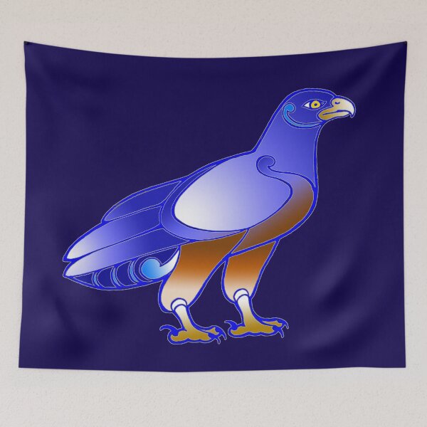 Item preview, Pict Pictish Celtic Scottish Primitive Bird Blue designed and sold by Safitea.