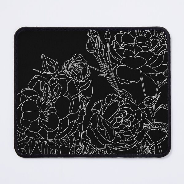 Item preview, White Rose Bushes on Black  designed and sold by Saanis.