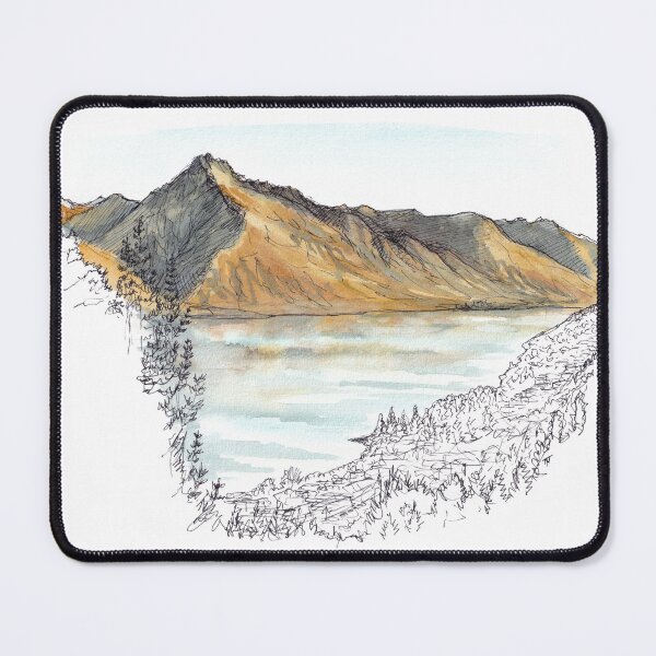 Item preview, Walter Peak sunset Watercolour designed and sold by Tom Napper Design.