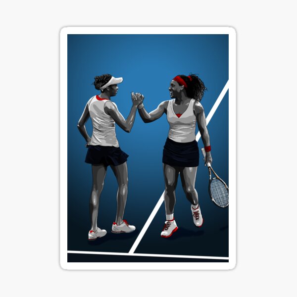 Oeuvre de tennis Serena et Venus Williams Sticker