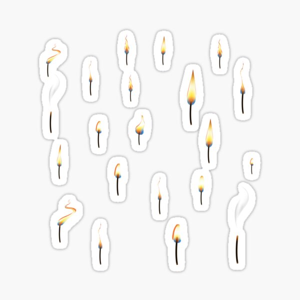 "the candles,fire" Sticker for Sale by Onepay Redbubble