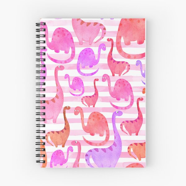 Item preview, Watercolor Dino Stripe Pink designed and sold by SamAnnDesigns.