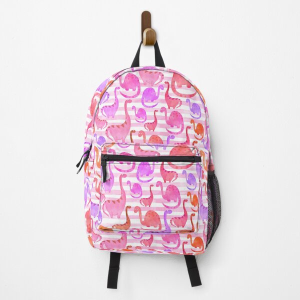 Item preview, Watercolor Dino Stripe Pink designed and sold by SamAnnDesigns.