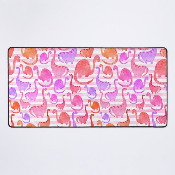 Item preview, Watercolor Dino Stripe Pink designed and sold by SamAnnDesigns.