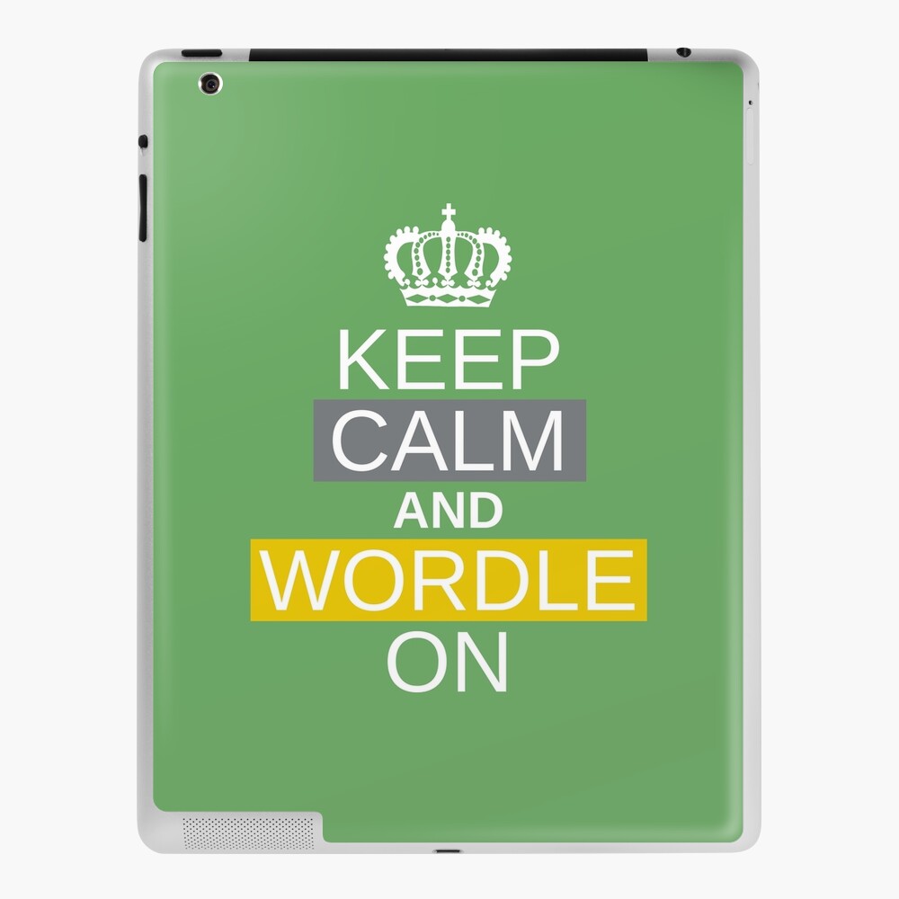 "WORDLE  KEEP CALM AND WORDLE ON  WORDLE GAME  WORDLE PUZZEL" iPad