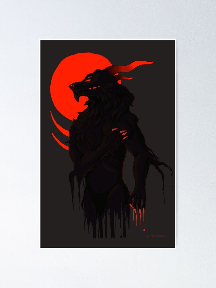 Thumbnail 1 of 3, Poster, Red Moon designed and sold by Catburd.