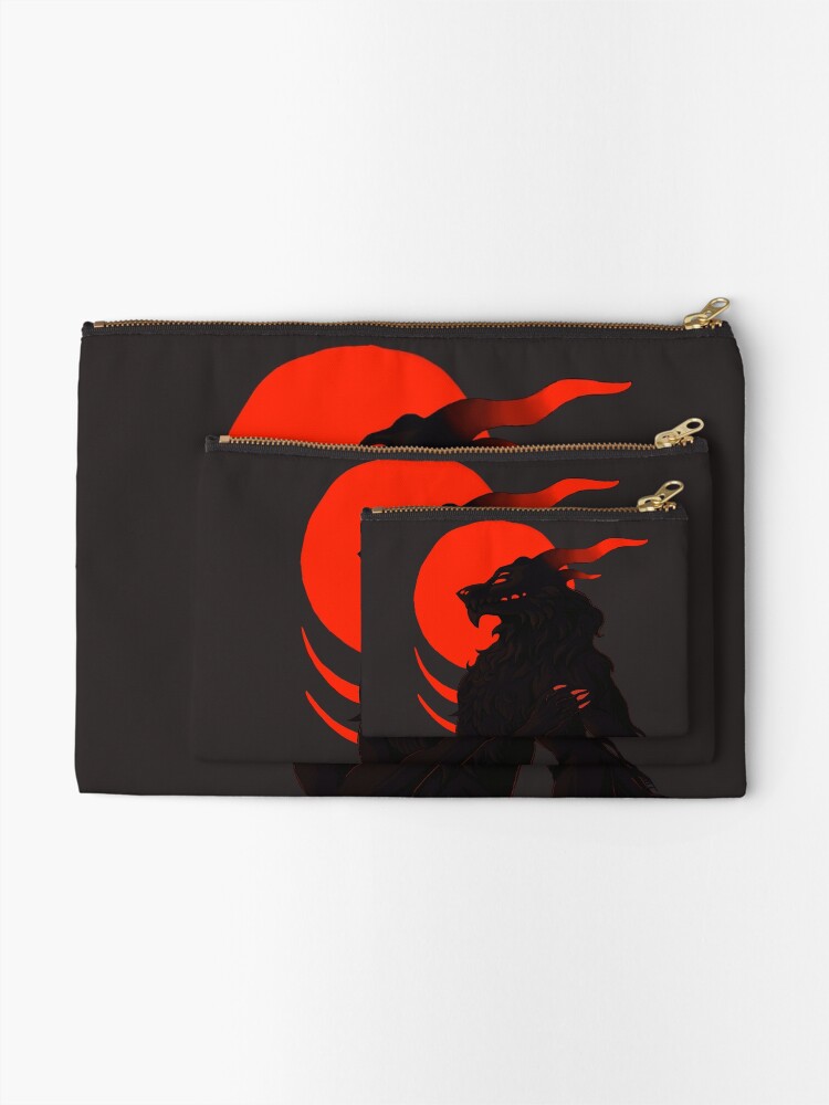 Thumbnail 2 of 4, Zipper Pouch, Red Moon designed and sold by Catburd.