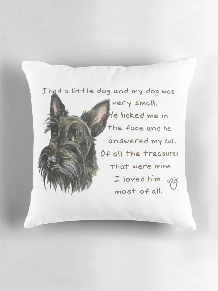 Scottie Dog, Scottish Terrier Pillow, outlets Ralph Lauren Fabric