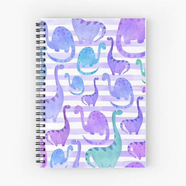 Item preview, Watercolor Dino Stripe Purple designed and sold by SamAnnDesigns.