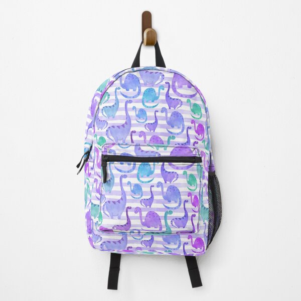 Aperçu de l'œuvre Aquarelle Dino Stripe Violet créée et vendue par SamAnnDesigns.