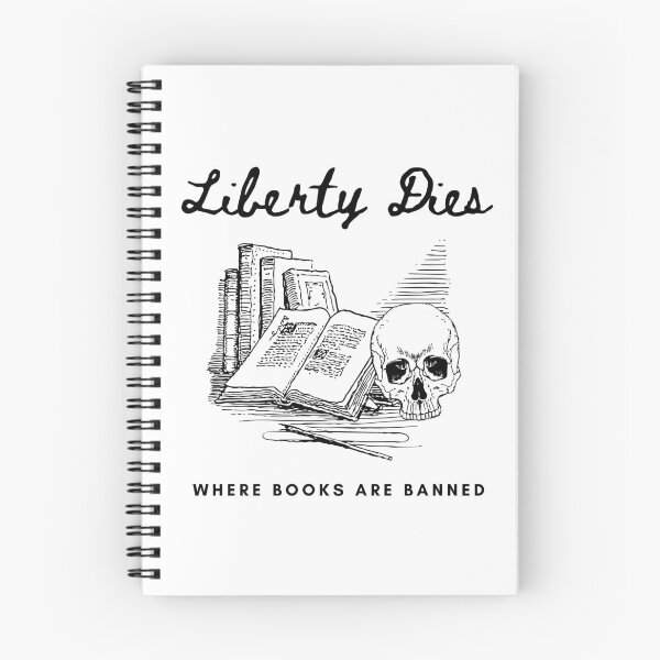 Item preview, Liberty Dies Where Books Are Banned Protest Book Bans Freedom to Read  designed and sold by ichewsyou.