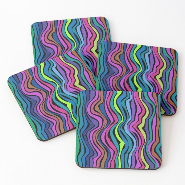 Item preview, Abstract multicolor retro stripes designed and sold by cutecrazytshirt.