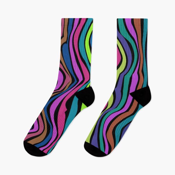 Item preview, Abstract multicolor retro stripes designed and sold by cutecrazytshirt.
