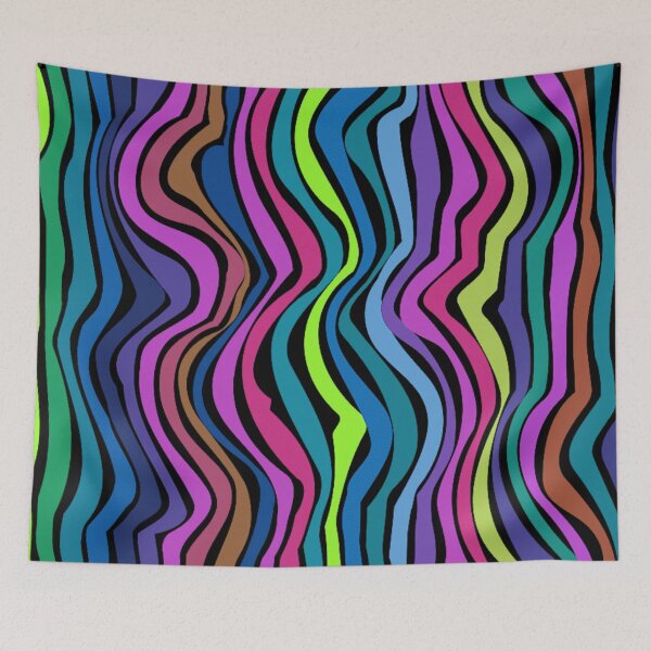 Item preview, Abstract multicolor retro stripes designed and sold by cutecrazytshirt.