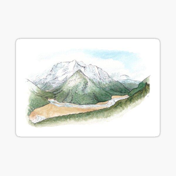 Item preview, Routeburn Flats - Routeburn Track Watercolour designed and sold by Tom Napper Design.