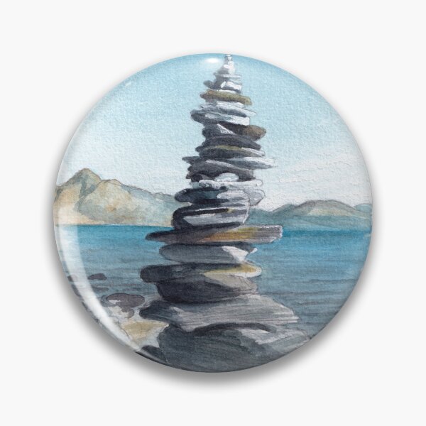 Item preview, Lake Wakatipu Cairn Watercolour designed and sold by Tom Napper Design.