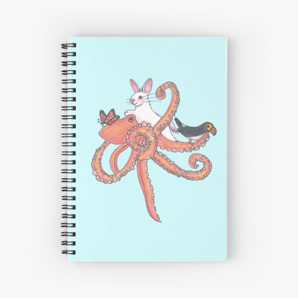 Hazel-bun and Octopus Spiral Notebook