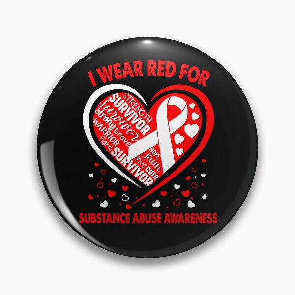 Item preview, I Wear Red For Substance Abuse Survivor Heart Ribbon designed and sold by heppenp.