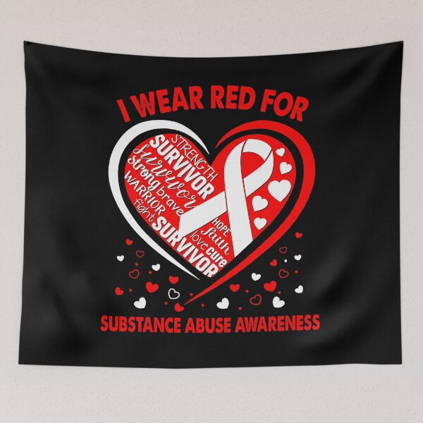 Item preview, I Wear Red For Substance Abuse Survivor Heart Ribbon designed and sold by heppenp.