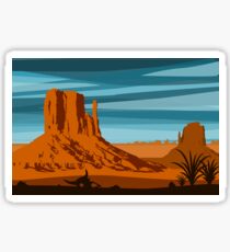 Monument Valley National Park Illustration Sticker
