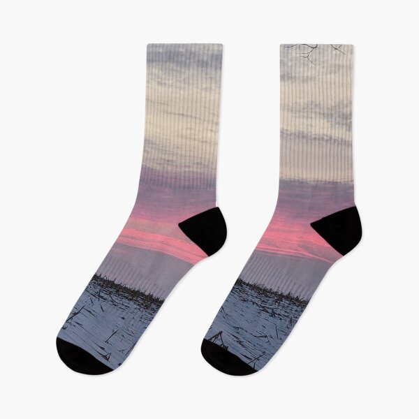 Item preview, Pink Stripe Winter Sunset designed and sold by Rebecca Jane.
