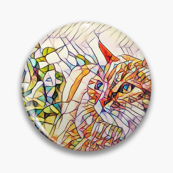 Item preview, mosaic of an orange cat staring out a window designed and sold by Cora Gregory.