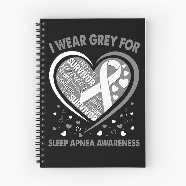 Item preview, I Wear Grey For Sleep Apnea Survivor Heart Ribbon designed and sold by heppenp.