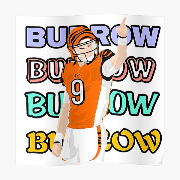 Joe Burrow 9 - Cincinnati Bengals Jersey Poster for Sale by sgkrishna