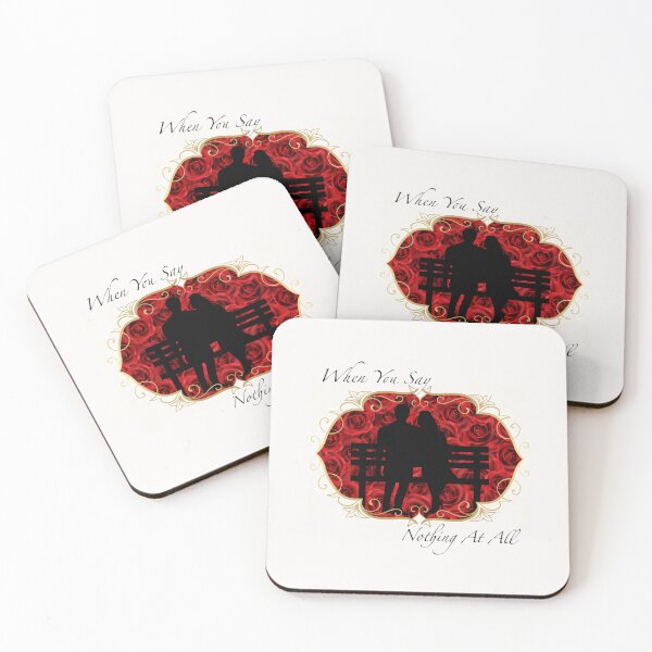 Item preview, When You Say Nothing At All (Red Roses on Off-White) designed and sold by PawsitiveMum.