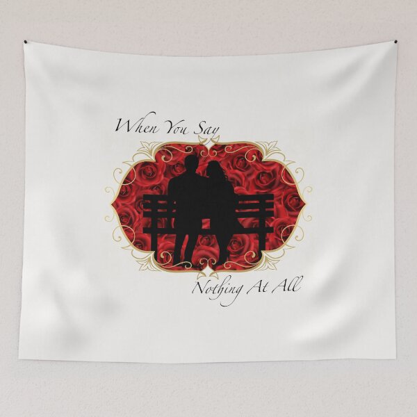 Item preview, When You Say Nothing At All (Red Roses on Off-White) designed and sold by PawsitiveMum.