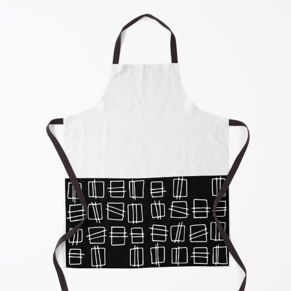 Item preview, Abstract Rectangles and Lines / White on Black designed and sold by Karen Anne Isaksen Glick.