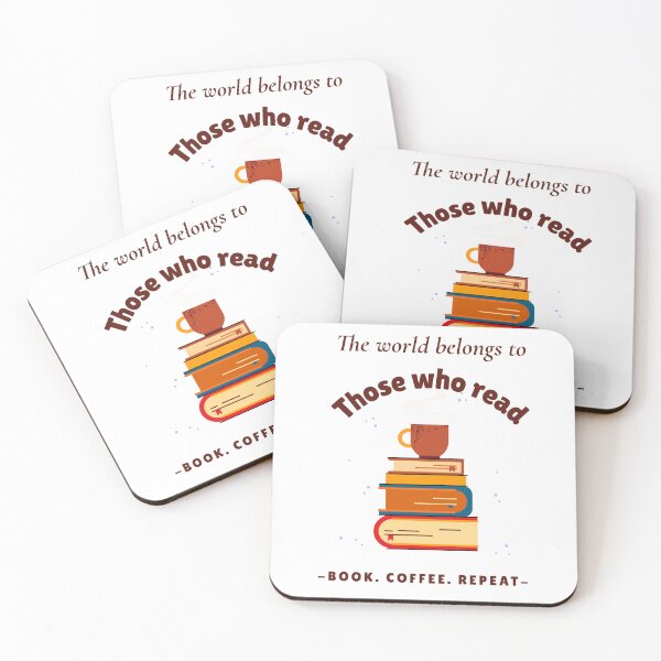 Item preview, The world belongs to those who read - book - coffee - repeat designed and sold by LidaRayArt.