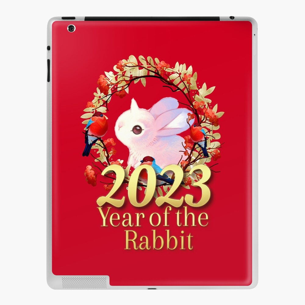 "Year of the Rabbit 2023 Born Year of the Rabbit" iPad Case & Skin for