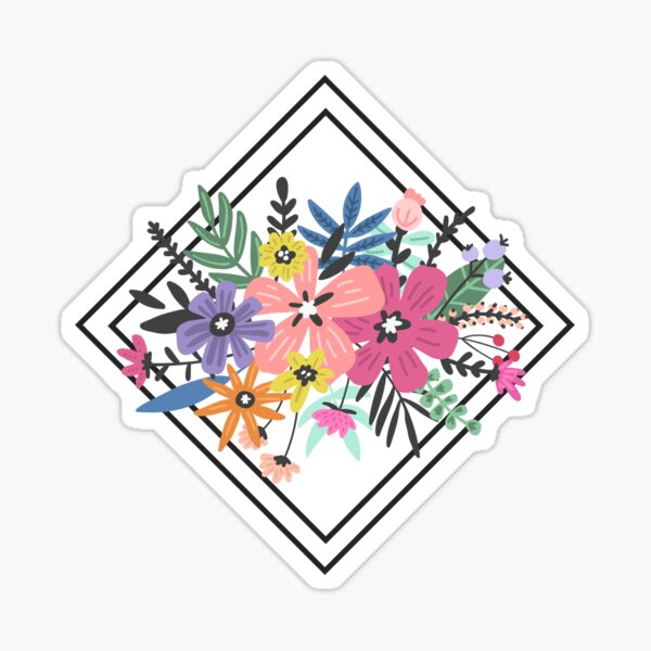 Flowers in a frame Sticker