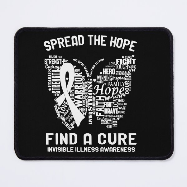 Item preview, Butterfly Ribbon Spread The Hope Find A Cure Invisible Illness Awareness designed and sold by Tadmab.