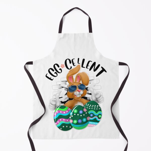 Item preview, Eggcellent Cool Easter Bunny With Eggs Easter Pun-White designed and sold by Designs By YL.