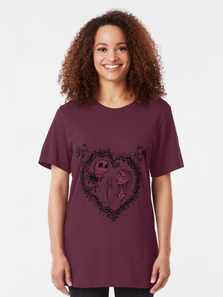 Alternate view of Nightmare Before Valentine's Day Slim Fit T-Shirt