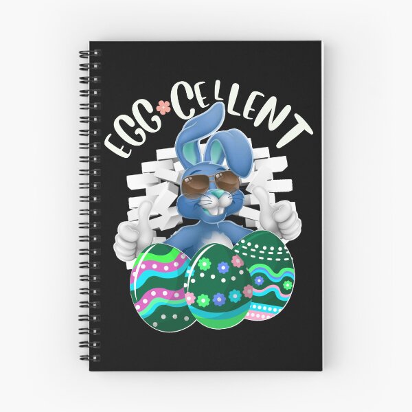 Item preview, Eggcellent Cool Easter Bunny With Eggs Easter Pun- Blue designed and sold by Designs By YL.