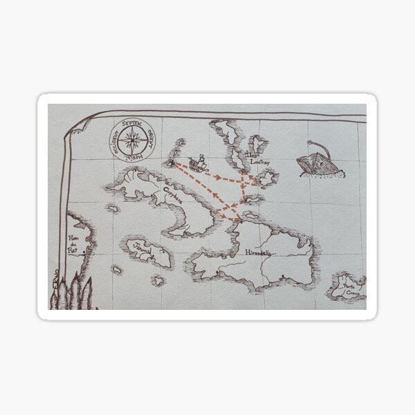Pirate-Otter's map Sticker