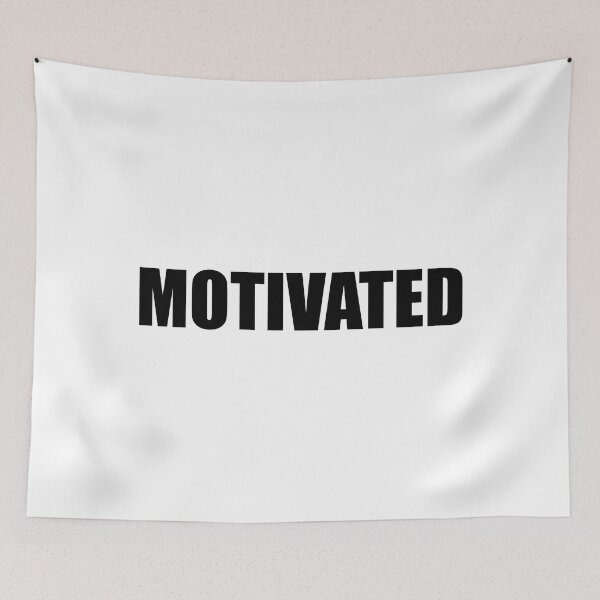 Item preview, MOTIVATED black and white text designed and sold by Inspirationmotivation.